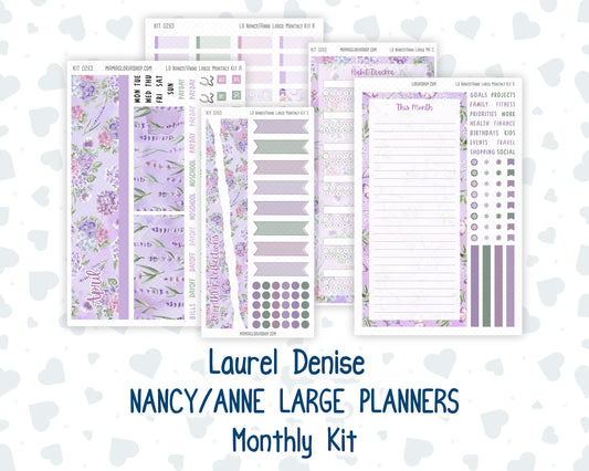 Kit 0263 - Laurel Denise Nancy/Anne Large - Monthly Kit - April - Lavender Drift