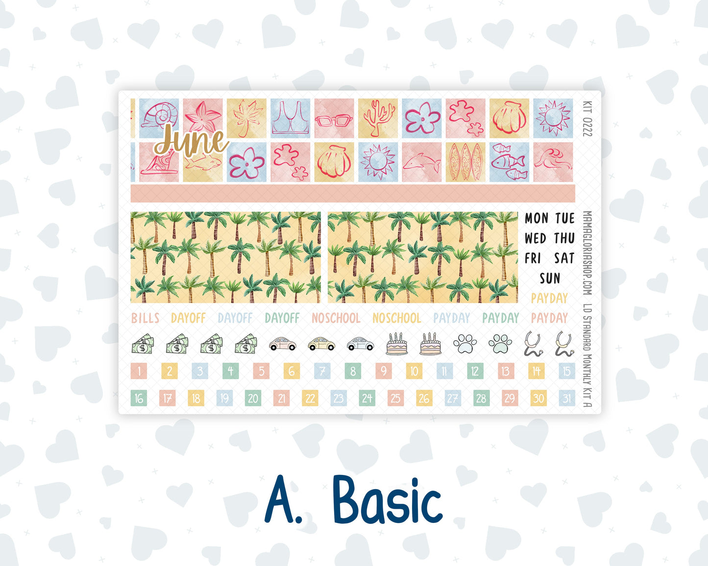 Kit 0222 - Laurel Denise Standard - Monthly Kit - June - Beach Day