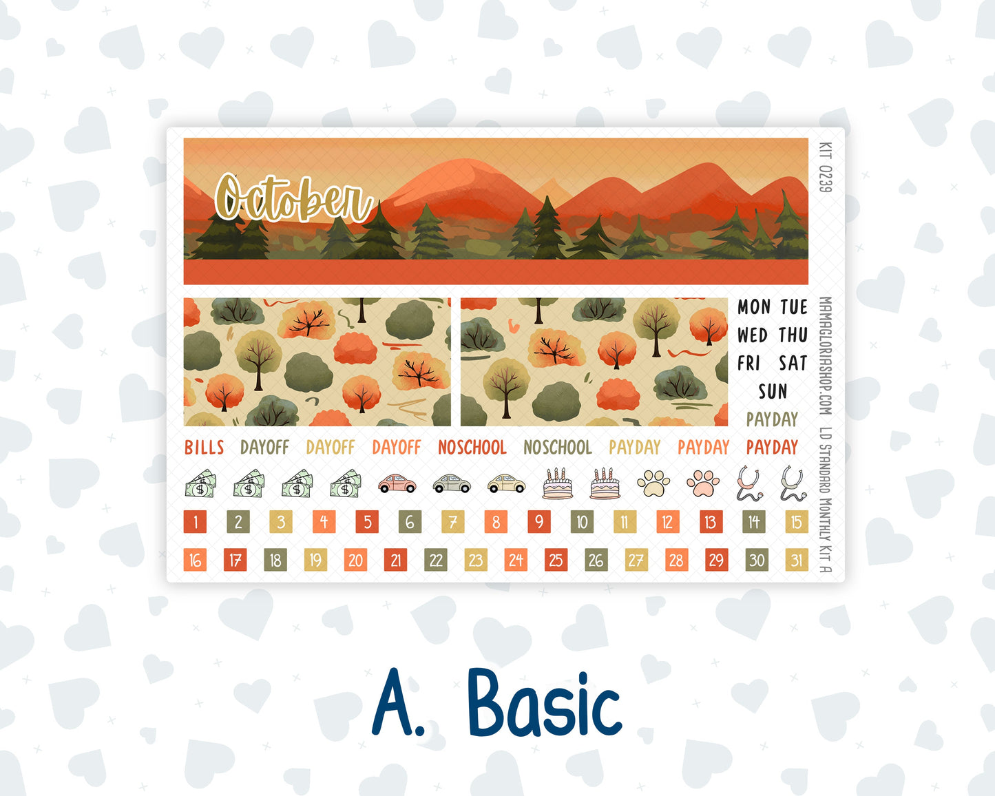 Kit 0239 - Laurel Denise Standard - Monthly Kit - October - October Stroll