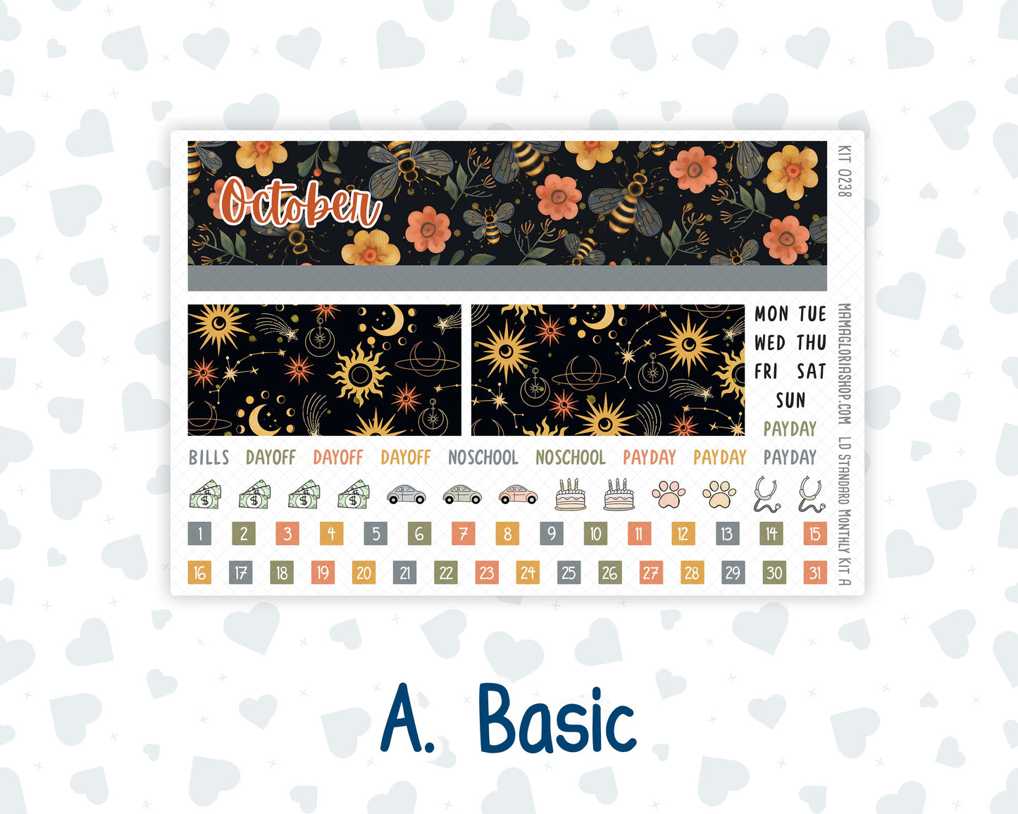 Kit 0238 - Laurel Denise Standard - Monthly Kit - October - Starry Autumn Nights