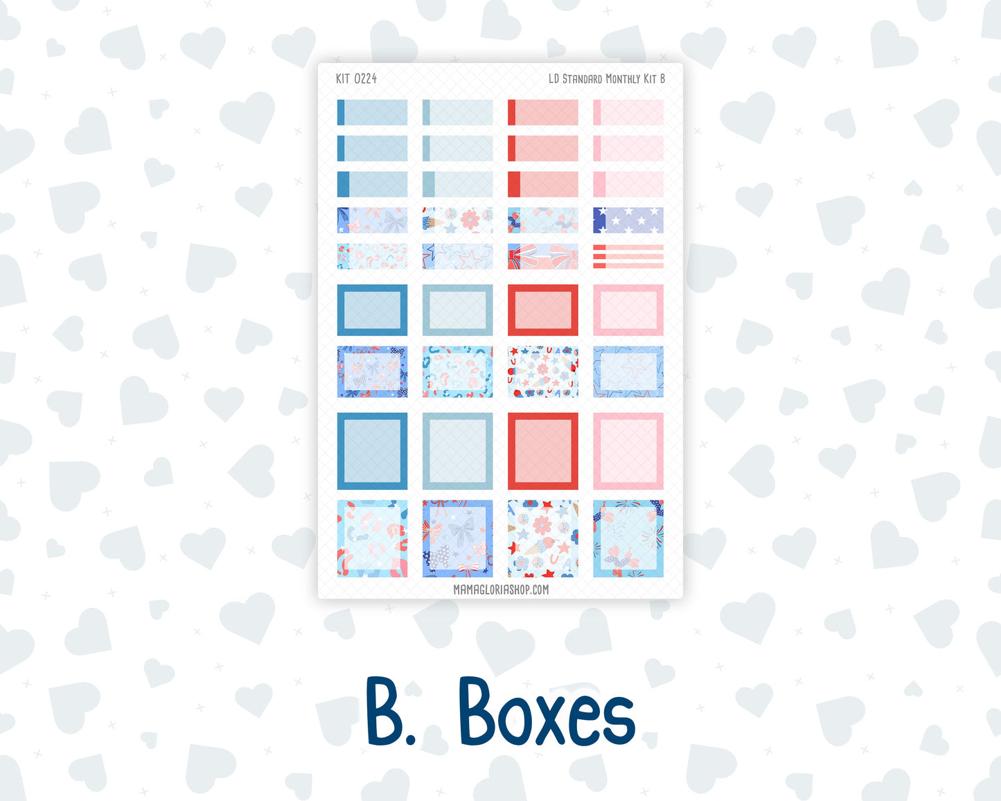 Kit 0224 - Laurel Denise Standard - Monthly Kit - July - Patriotic Parade