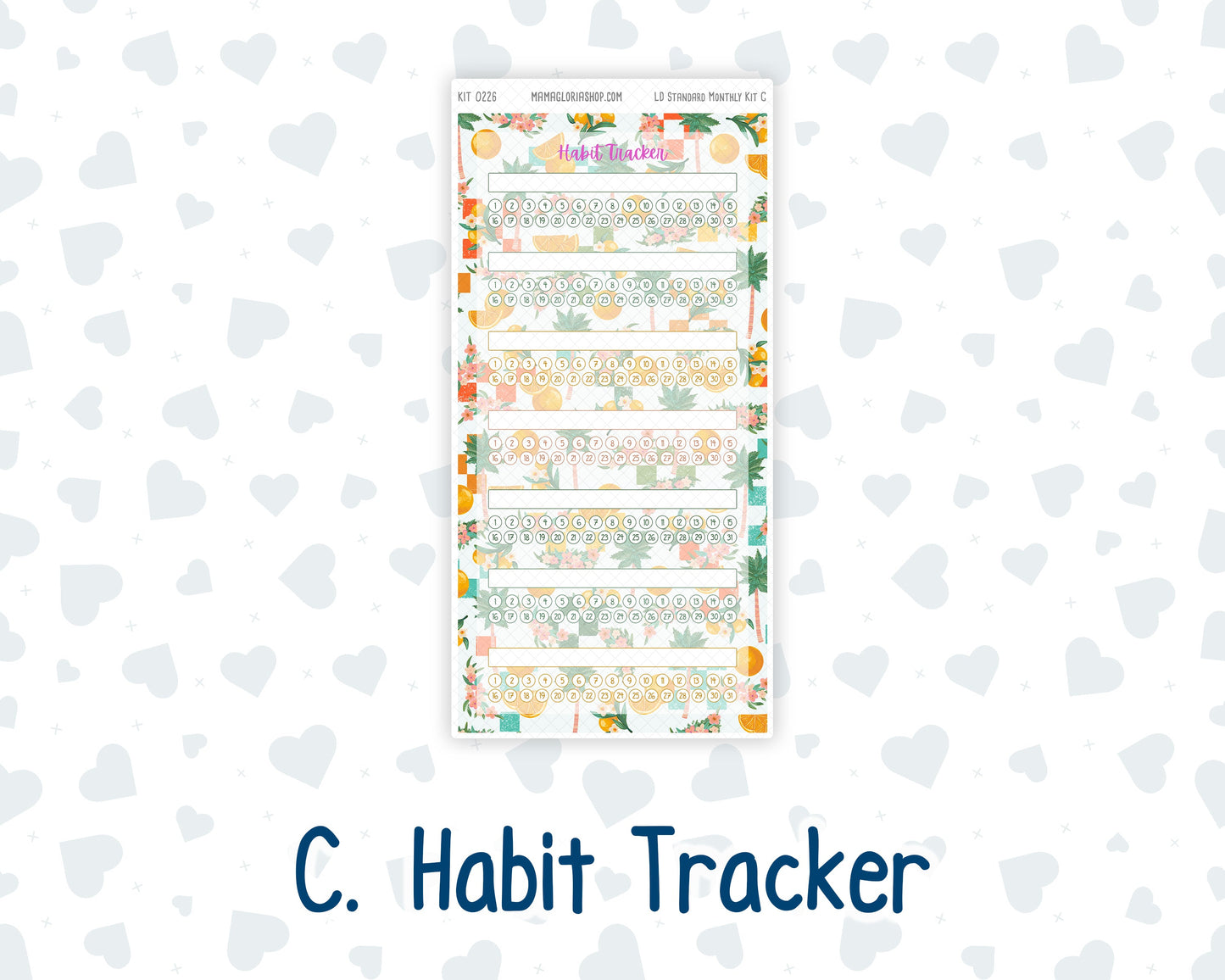 Kit 0226 - Laurel Denise Standard - Monthly Kit - July - Tropical Whimsy