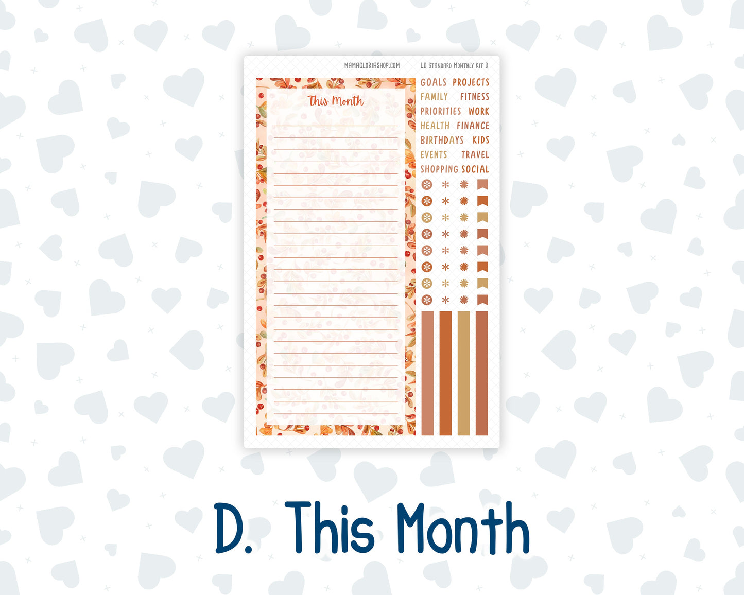 Kit 0241 - Laurel Denise Standard - Monthly Kit - November - Pumpkin Latte