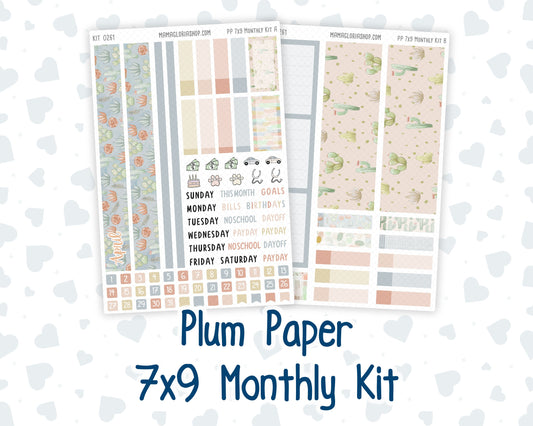 Kit 0261 - 7x9 - Plum Paper - Monthly Kit - April - Llama Spring