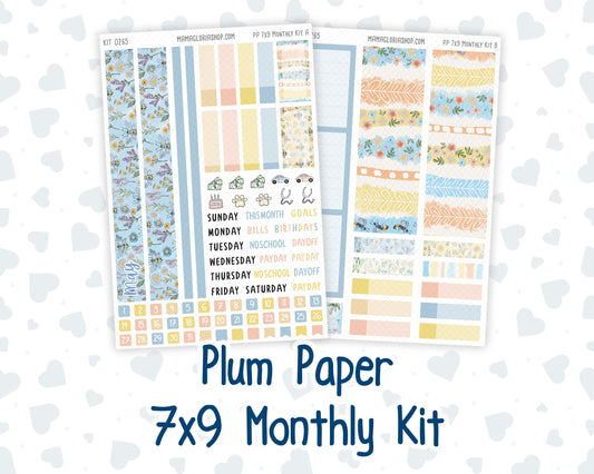 Kit 0265 - 7x9 - Plum Paper - Monthly Kit - May - Honeybee Sky