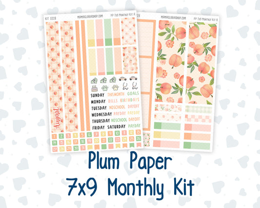 Kit 0228 - 7x9 - Plum Paper - Monthly Kit - August - Just Peachy