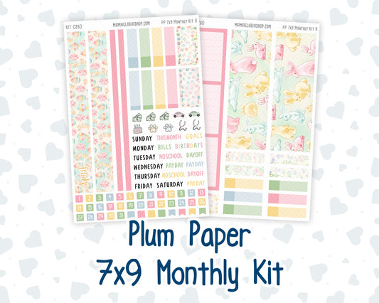 Kit 0260 - 7x9 - Plum Paper - Monthly Kit - April - Pastel Egg Hunt