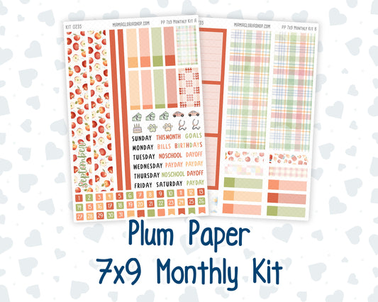 Kit 0235 - 7x9 - Plum Paper - Monthly Kit - September - Apple Orchard