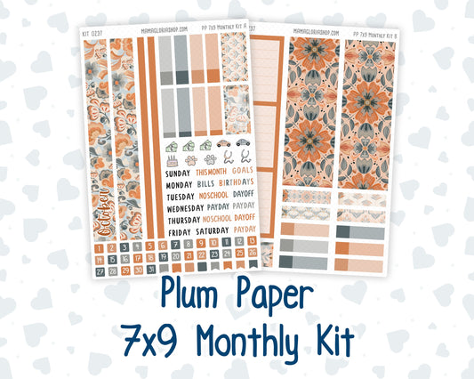 Kit 0237 - 7x9 - Plum Paper - Monthly Kit - October - Forest Folk