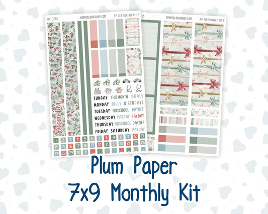 Kit 0245 - 7x9 - Plum Paper - Monthly Kit - December - Vintage Christmas