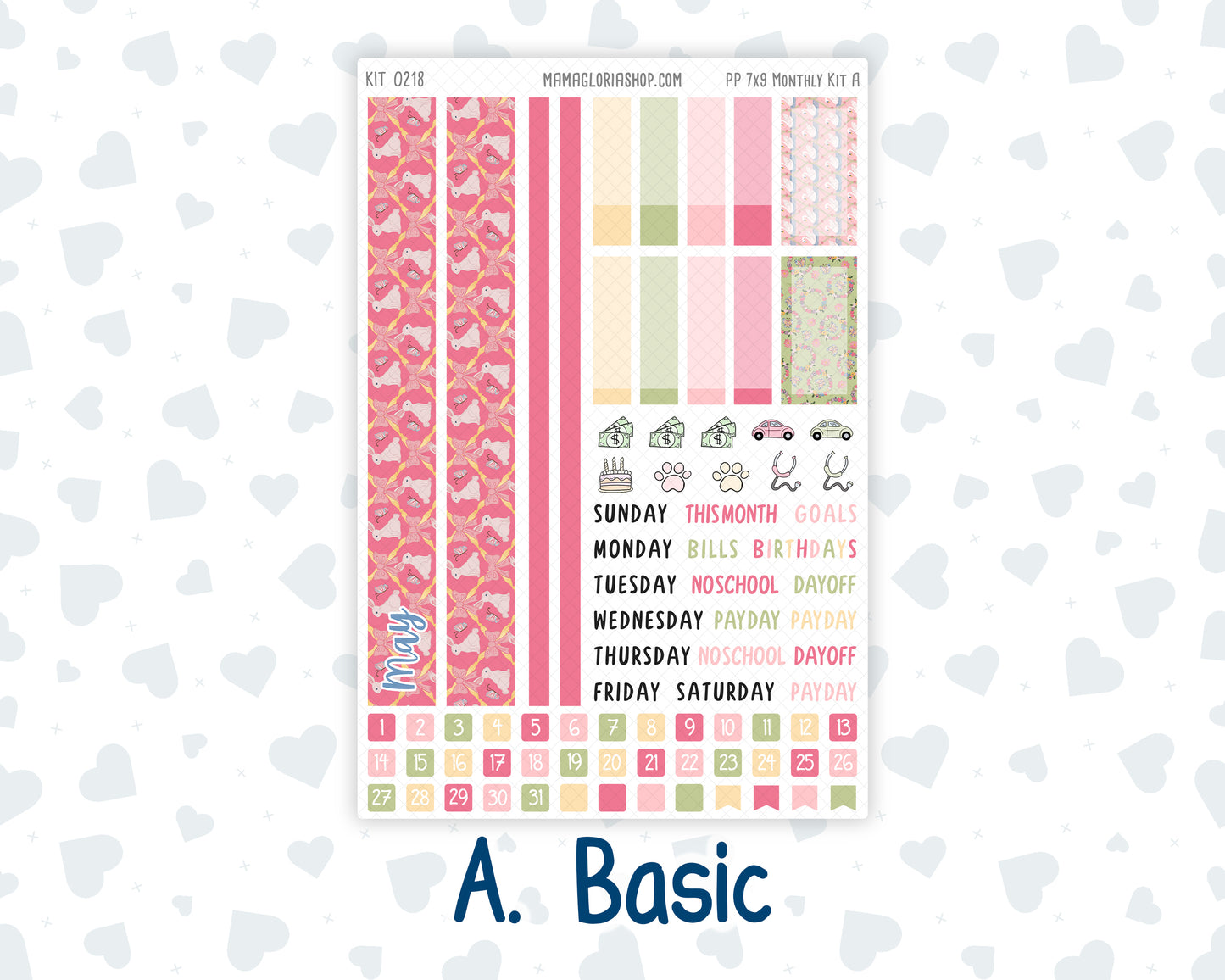 Kit 0218 Plum Paper 7x9 – Monthly - Mother's Love- May
