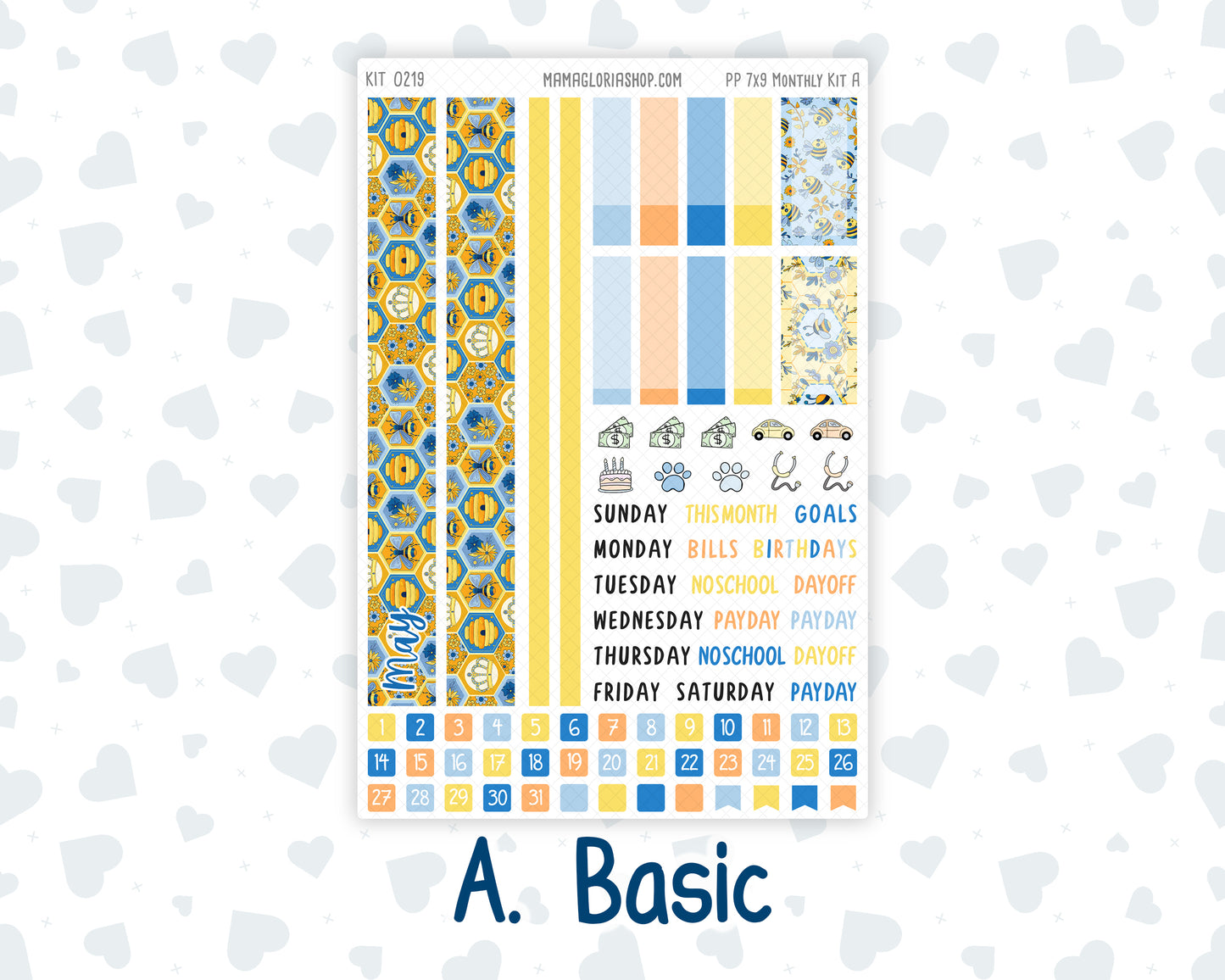 Kit 0219 Plum Paper 7x9 – Monthly - Bee's Business - May