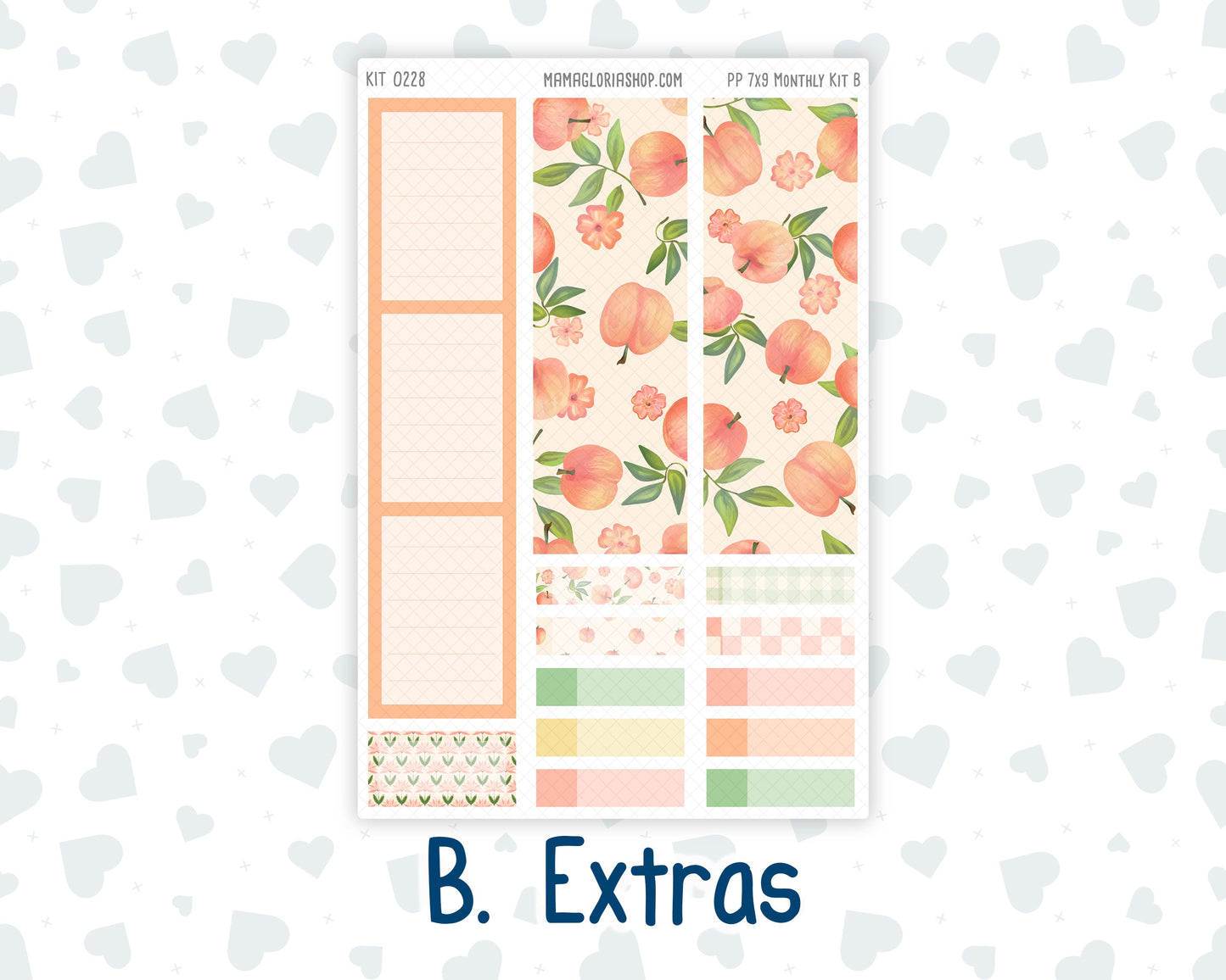 Kit 0228 - 7x9 - Plum Paper - Monthly Kit - August - Just Peachy