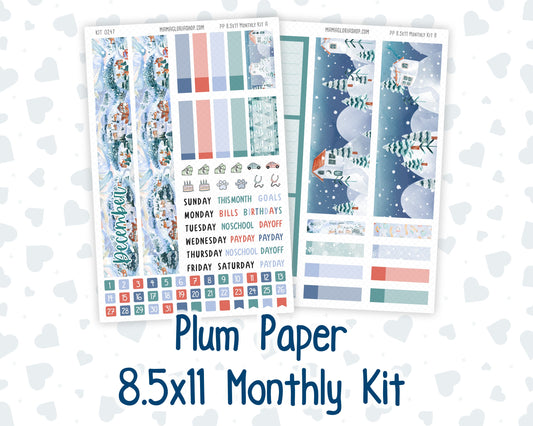 Kit 0247 - 8.5x11 - Plum Paper - Monthly Kit - December - Snow Day Adventures