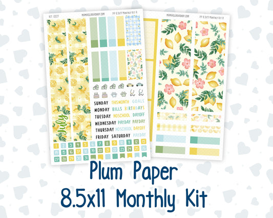 Kit 0227 - 8.5x11 - Plum Paper - Monthly Kit - July - Lemon Grove