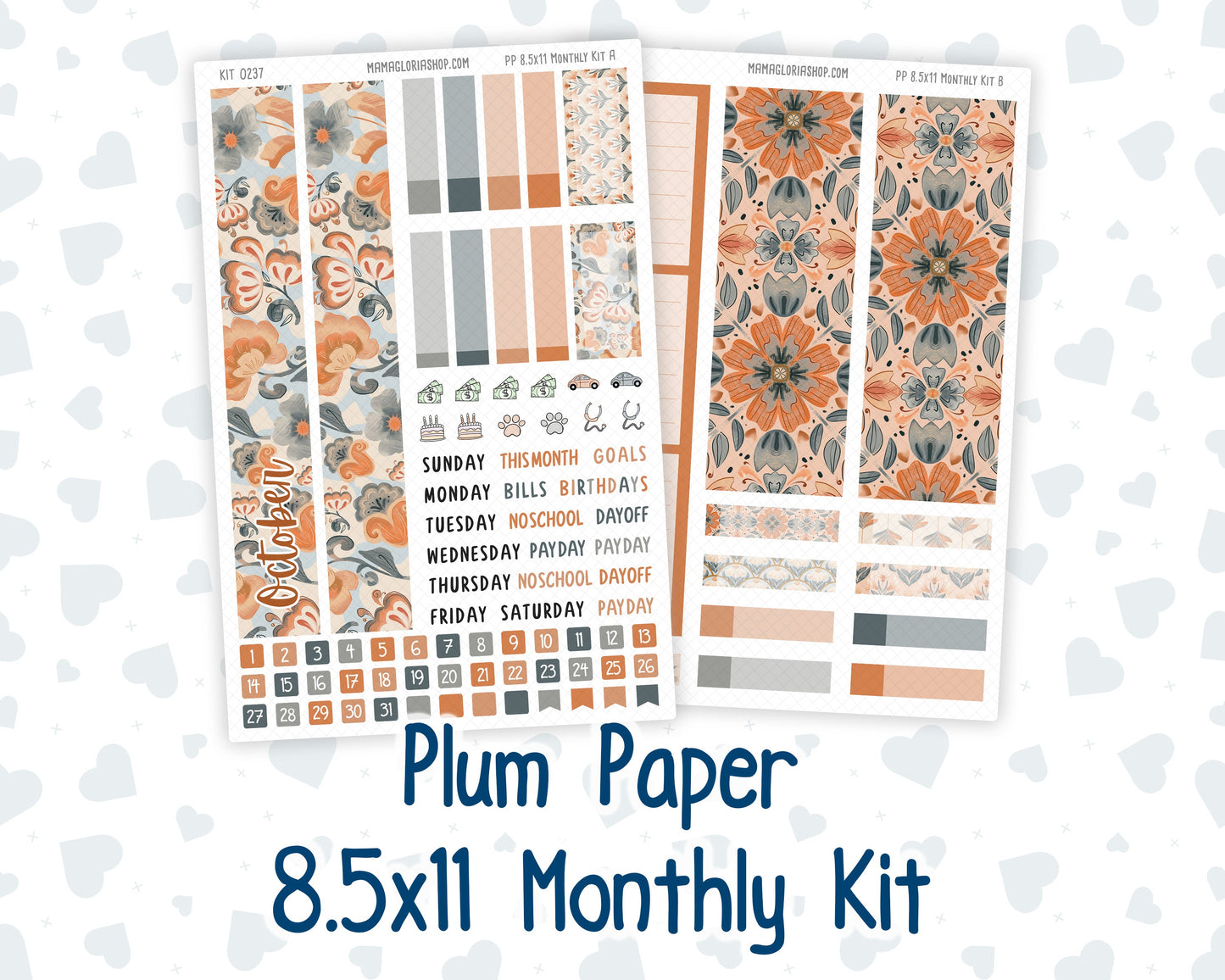 Kit 0237 - 8.5x11 - Plum Paper - Monthly Kit - October - Forest Folk