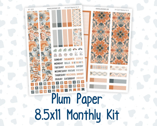 Kit 0237 - 8.5x11 - Plum Paper - Monthly Kit - October - Forest Folk