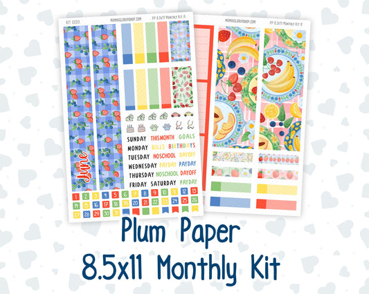 Kit 0220 - 8.5x11 - Plum Paper - Monthly Kit - June - June Berries