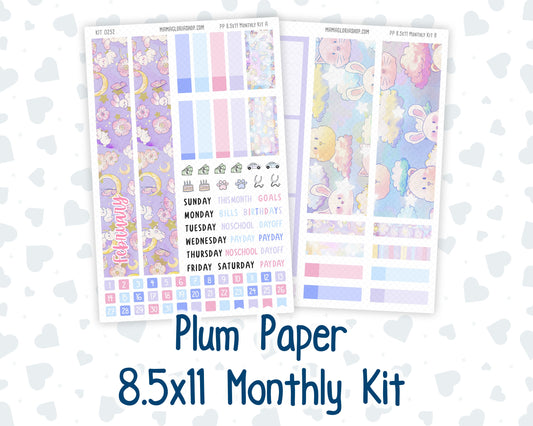 Kit 0252 - 8.5x11 - Plum Paper - Monthly Kit - February - Tokyo Candy Cloud