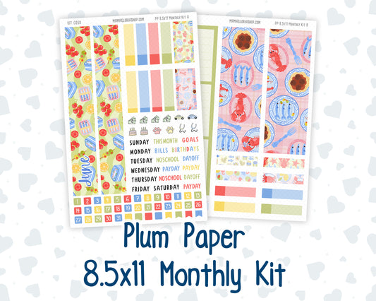 Kit 0269 - 8.5x11 - Plum Paper - Monthly Kit - June - Dolce Mare