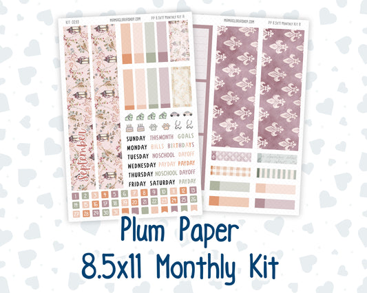 Kit 0293 - 8.5x11 - Plum Paper - Monthly Kit - September - Fleur de Provence
