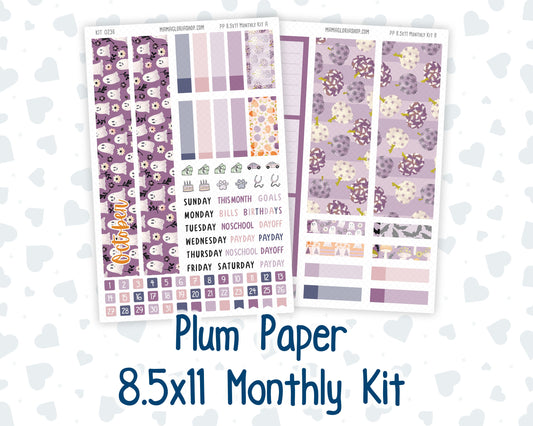 Kit 0236 - 8.5x11 - Plum Paper - Monthly Kit - October - Sweet & Spooky