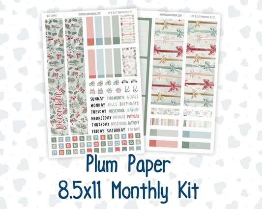 Kit 0245 - 8.5x11 - Plum Paper - Monthly Kit - December - Vintage Christmas