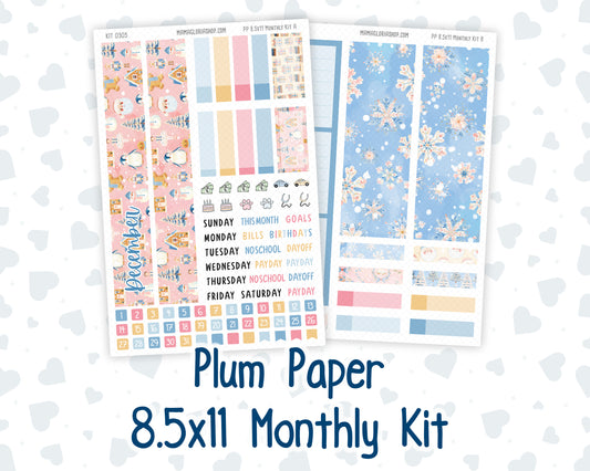 Kit 0305 - 8.5x11 - Plum Paper - Monthly Kit - December - Sugarplum Parade