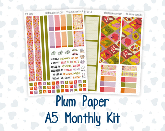 Kit 0240 - A5 - Plum Paper - Monthly Kit - November - Cozy Thanksgiving