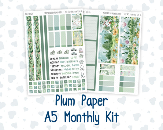 Kit 0264 - A5 - Plum Paper - Monthly Kit - May - Spring Walk