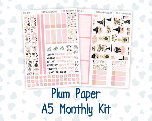 Kit 0297 - A5 - Plum Paper - Monthly Kit - October - Pink Spell