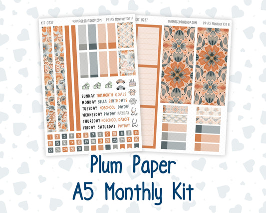 Kit 0237 - A5 - Plum Paper - Monthly Kit - October - Forest Folk