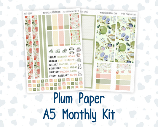Kit 0295 - A5 - Plum Paper - Monthly Kit - September - Apple Harvest