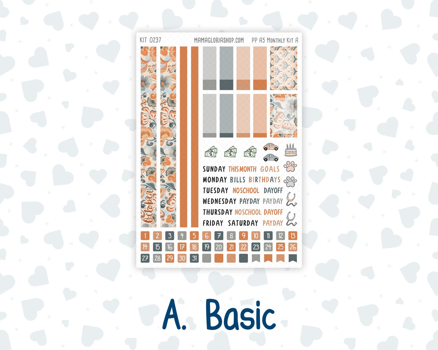 Kit 0237 - A5 - Plum Paper - Monthly Kit - October - Forest Folk