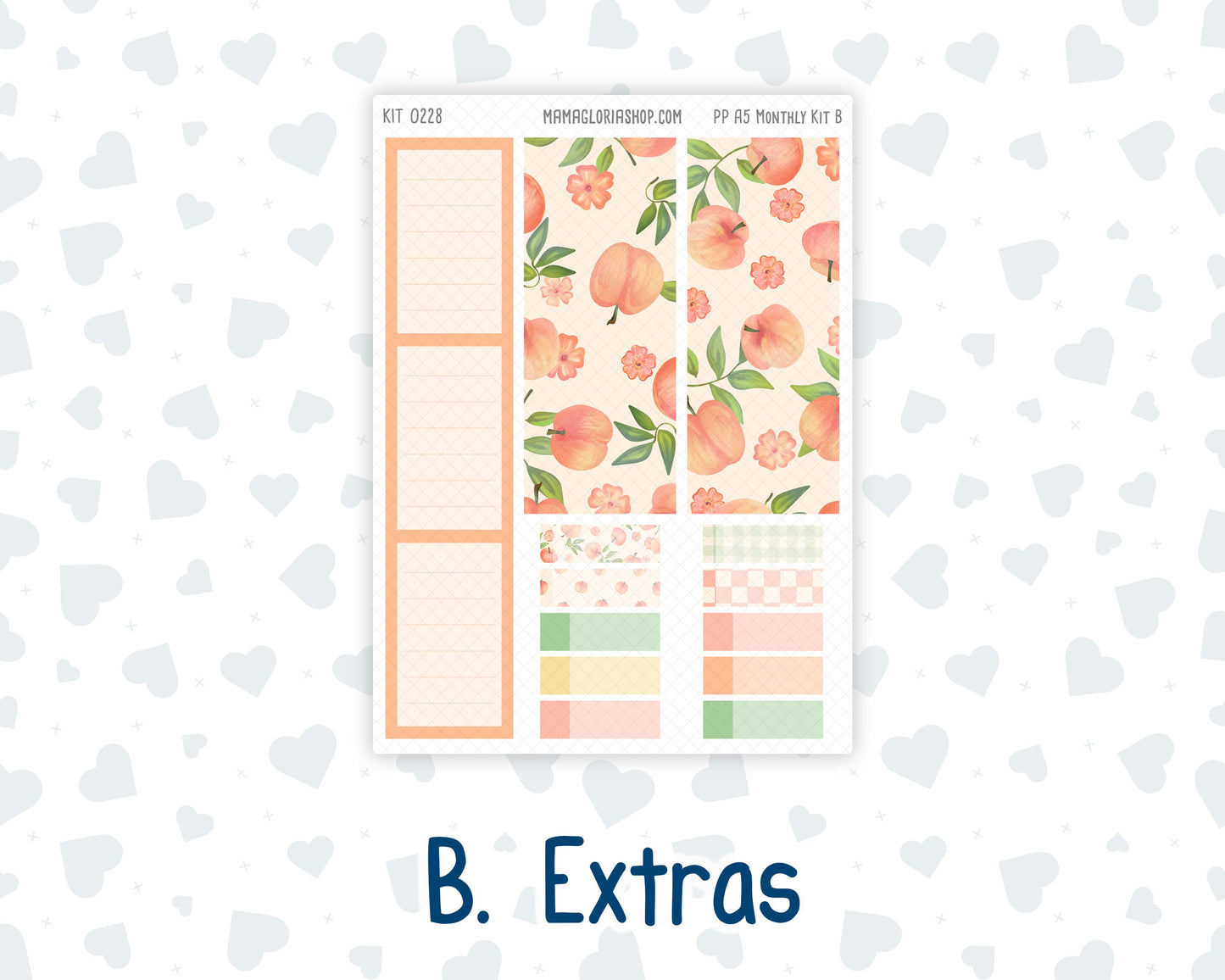 Kit 0228 - A5 - Plum Paper - Monthly Kit - August - Just Peachy