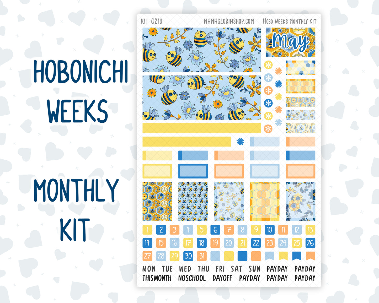 Kit 0219 Hobonichi Weeks – Monthly – Bee's Business - May