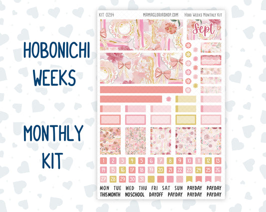 Kit 0294 - Hobonichi Weeks - Monthly Kit - September - Rosy Reveria