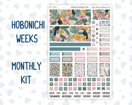 Kit 0275 - Hobonichi Weeks - Monthly Kit - July - Tropical Safari Blush