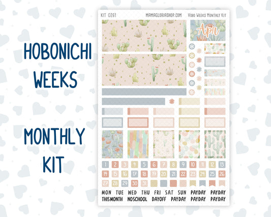 Kit 0261 - Hobonichi Weeks - Monthly Kit - April - Llama Spring