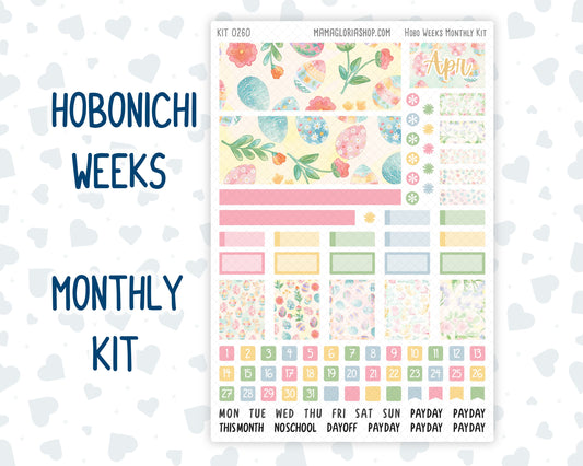 Kit 0260 - Hobonichi Weeks - Monthly Kit - April - Pastel Egg Hunt