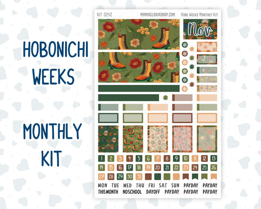 Kit 0242 - Hobonichi Weeks - Monthly Kit - November - Cottage Autumn