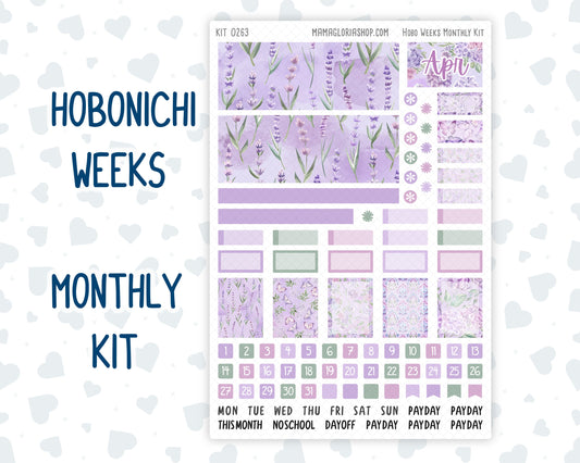 Kit 0263 - Hobonichi Weeks - Monthly Kit - April - Lavender Drift