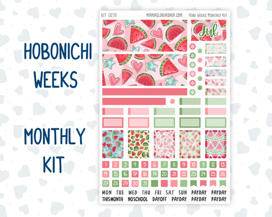 Kit 0276 - Hobonichi Weeks - Monthly Kit - July - Melon Crush
