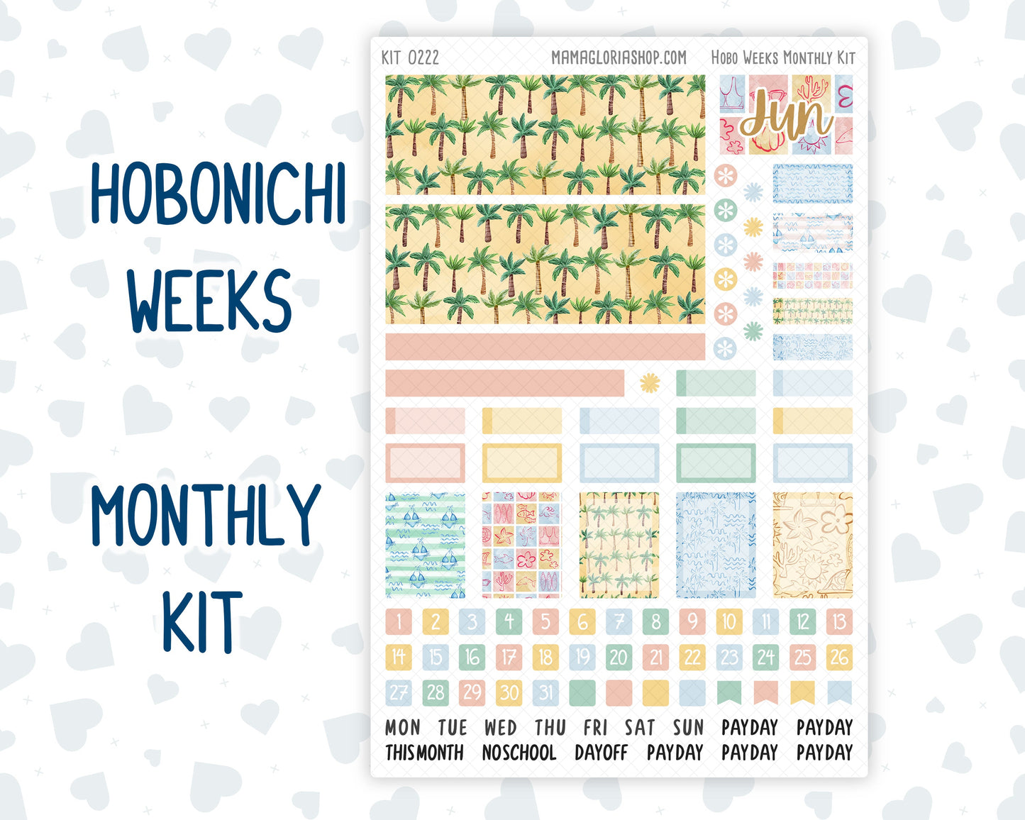 Kit 0222 - Hobonichi Weeks - Monthly Kit - June - Beach Day