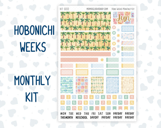 Kit 0222 - Hobonichi Weeks - Monthly Kit - June - Beach Day
