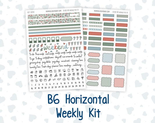 Kit 0245 - B6 - For Sterling Ink And More - Horizontal Weekly Kit - December - Vintage Christmas