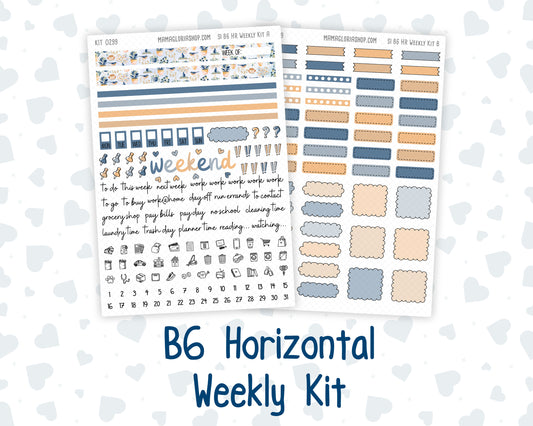 Kit 0299 - B6 - For Sterling Ink And More - Horizontal Weekly Kit - October - Book Nook
