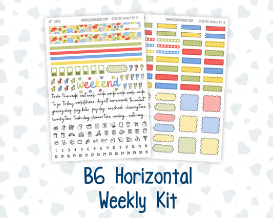 Kit 0269 - B6 - For Sterling Ink And More - Horizontal Weekly Kit - June - Dolce Mare