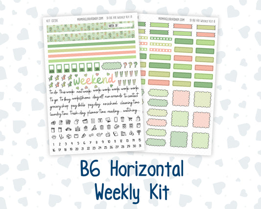 Kit 0256 - B6 - For Sterling Ink And More - Horizontal Weekly Kit - March - Froggy Luck