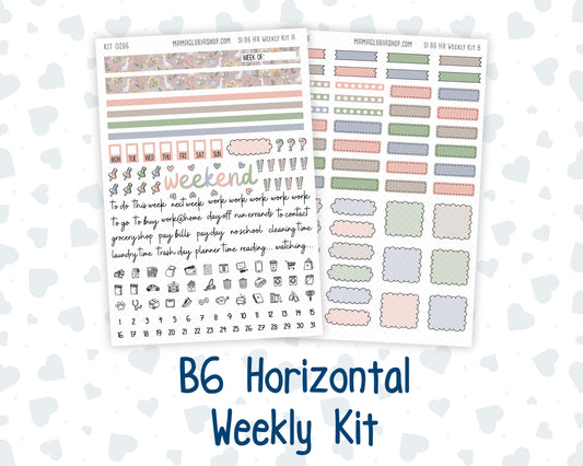 Kit 0266 - B6 - For Sterling Ink And More - Horizontal Weekly Kit - May - Froggy Lake Picnic